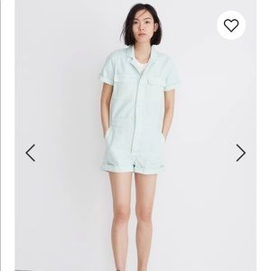 NWT Madewell Mint Green Coveralls Romper XS